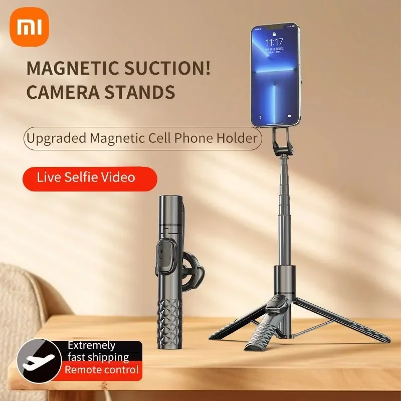 

Xiaomi Selfie Stick Magnetic Live Streaming Stand Floor Tripod Bluetooth Photo Taking Folding Telescopic Shooting Pole