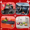 24 Pcs Christmas Jeep Ducks Rubber Ducks, 3.5 Inch Jeep Ducks for Ducking, Jeeps Suitable for 2 Inch Ducks, 12 Christmas Rubber 6