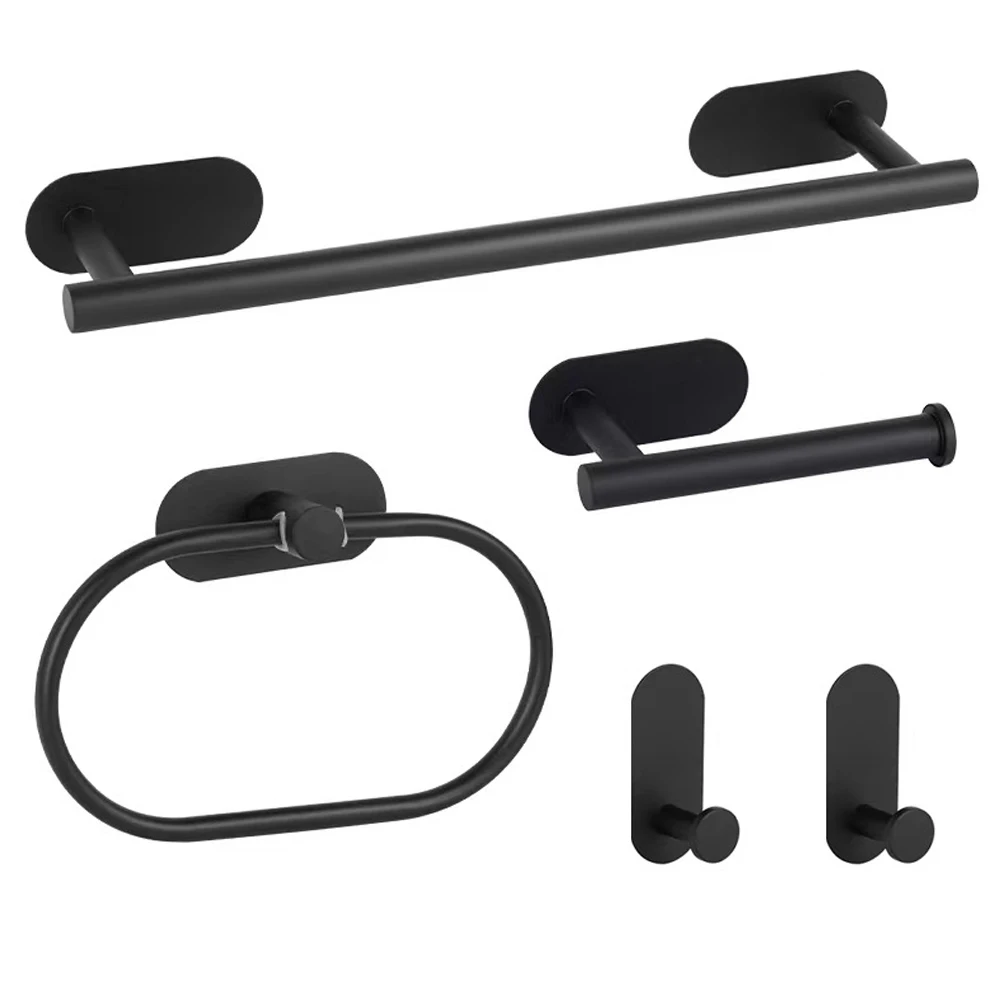 Adhesive Towel Ring Self Adhesive Hand Towel Ring Aluminum Rustproof Bathroom Holder Wall Mount