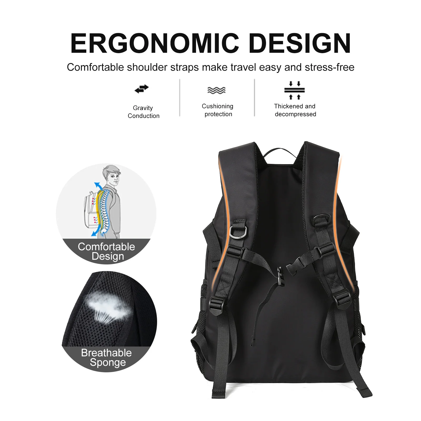 Travel Backpack for Men Large Capacity for Leisure Travel Outdoor Hiking Oversized Laptop Backpack Waterproof Backpack for Women 4