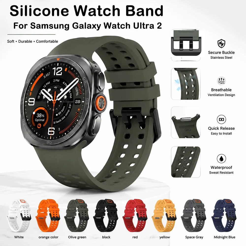 Breathable Silicone Watch Band for Comfortable Long-Term Wear