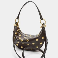 Sac de Commuter Élégant pour Femme 2026 – Sac à Main Polyvalent Tendance avec Rivets, Style Dumpling, Porté Épaule ou Croisé 5