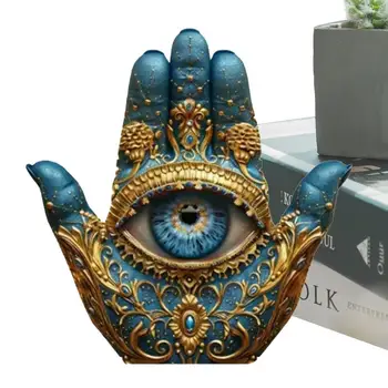 Evil Eye Hand Decor Palm Sculpture Evil Eye Hands Decorative Sculpture Home Decor Statue Figurine Ornament for Bookshelf Desk 1
