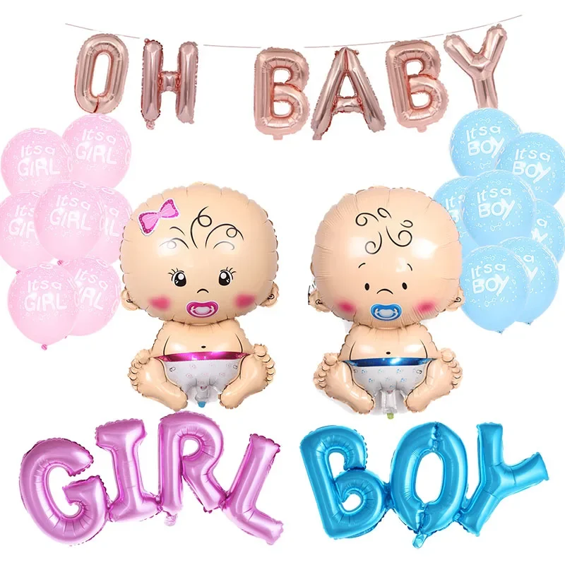 BabyShowerBoyGirlDecorationsSetItsABoyItsAGirlBaby