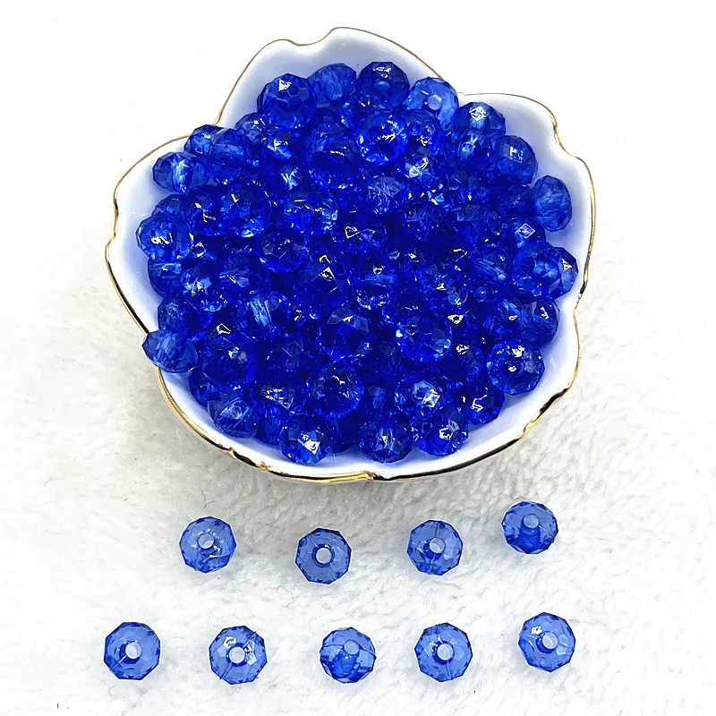 100 pcs 8mm Round Blue Glass Spacer Beads – Sweet Crafty Tools