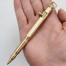 

Brass Tactical Pen Portable Self Defense Pen Glass Breaker EDC Multi-tool Personal Emergency Defense Tool Security Protection