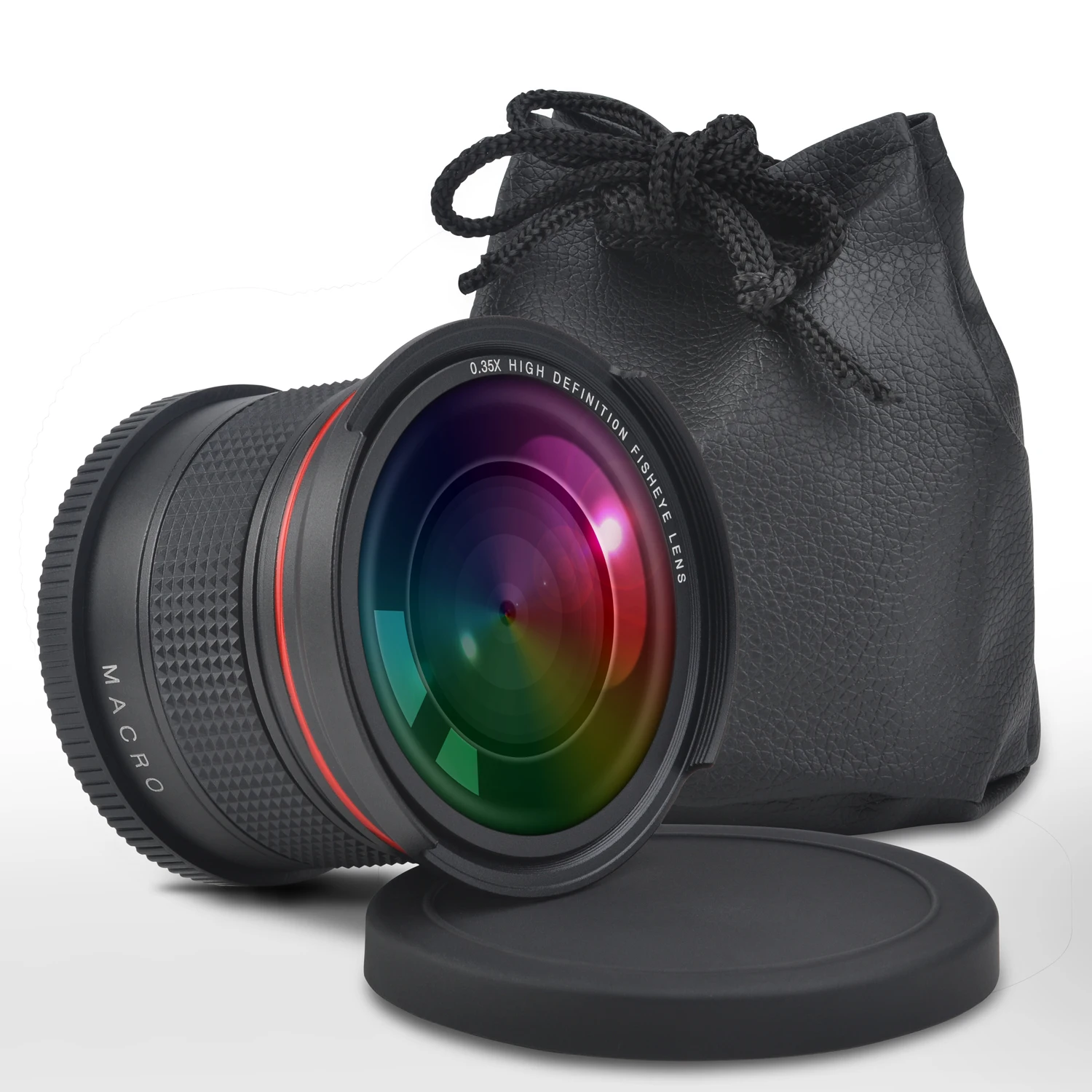 Obiettivo Macro Fisheye Professionale Da 55Mm 0,35X Obiettivo Macro Per Nikon D3400 D5600 Per Fotocamere Sony Alpha