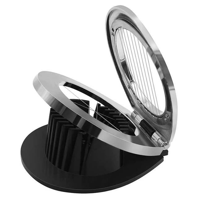 Egg Slicer for Hard Boiled Eggs, Stainless Steel Egg Slicer-Heavy Duty, Multipurpose 304 Stainless Steel Wire Egg Slicer for Hard Boiled Eggs