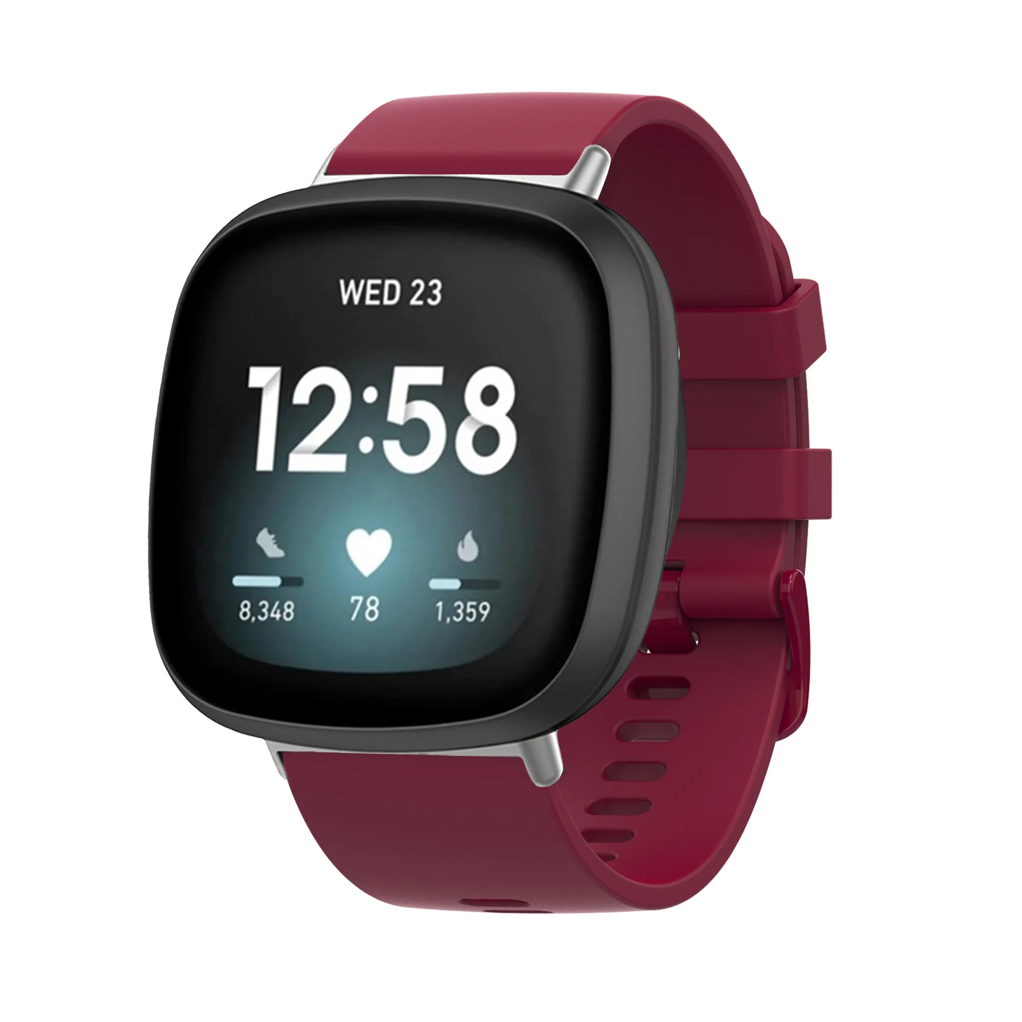 Silicone Sport Watch Band with Pin Buckle - Soft Replacement Bracelet