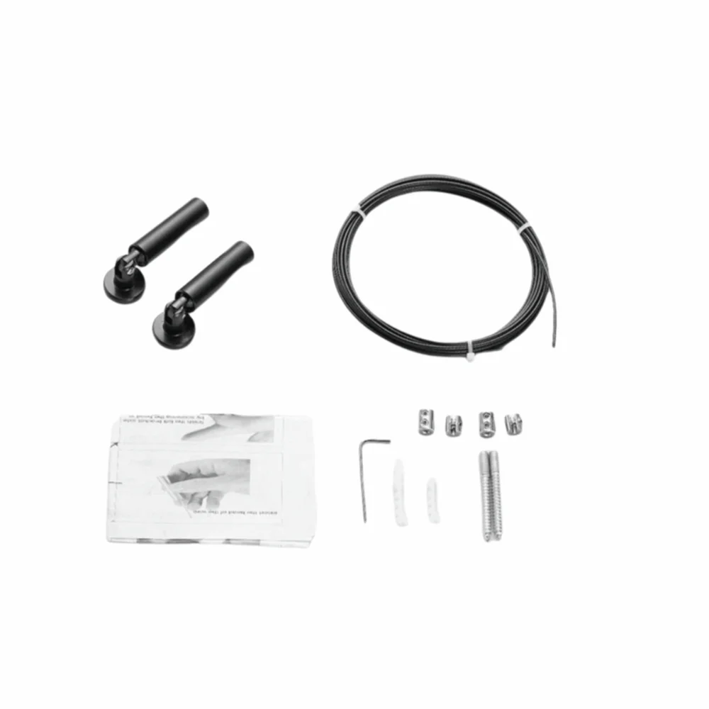 304 Stainless Steel Clothes Drying Rope Balcony Mount Curtain Wire Set Retractable Clothesline Non-Perforating Design