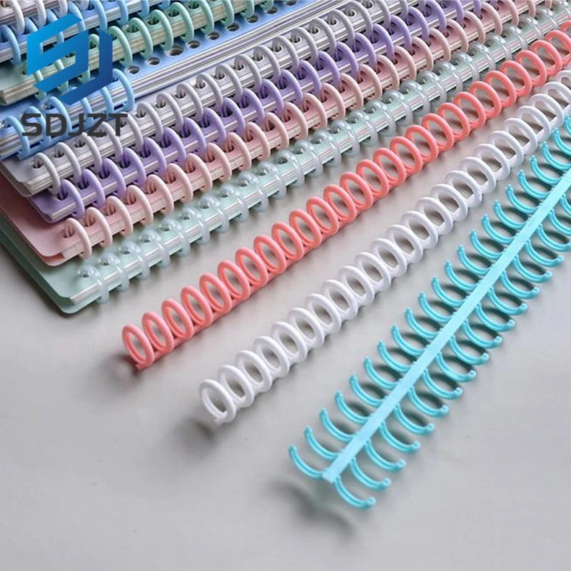 

30 Holes Loose-leaf Plastic Binding Ring Spring Spiral Rings Binder Strip For A4 Paper Notebook Stationery Office Supplies