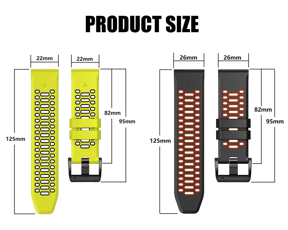 QuickFit Two-Tone Silicone Sport Strap - 22/26mm