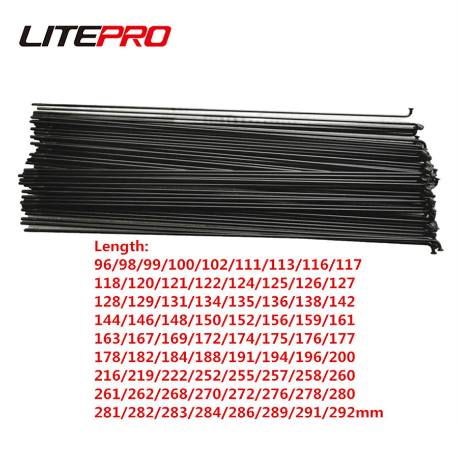 Bicycle Spokes Litepro Bicycle Wheels Spare 1pc Stainless Steel Bent Head Round Bar Replacement Spoke 182/191/194/196/281/282/284mm bicycle parts,bicycle spokes