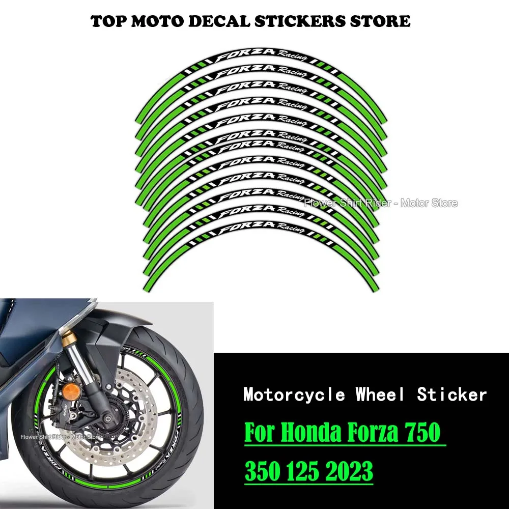 Motorcycle Wheel Sticker Waterproof Hub Decal Rim Stripe Tape for Honda Forza 750 350 125 2023