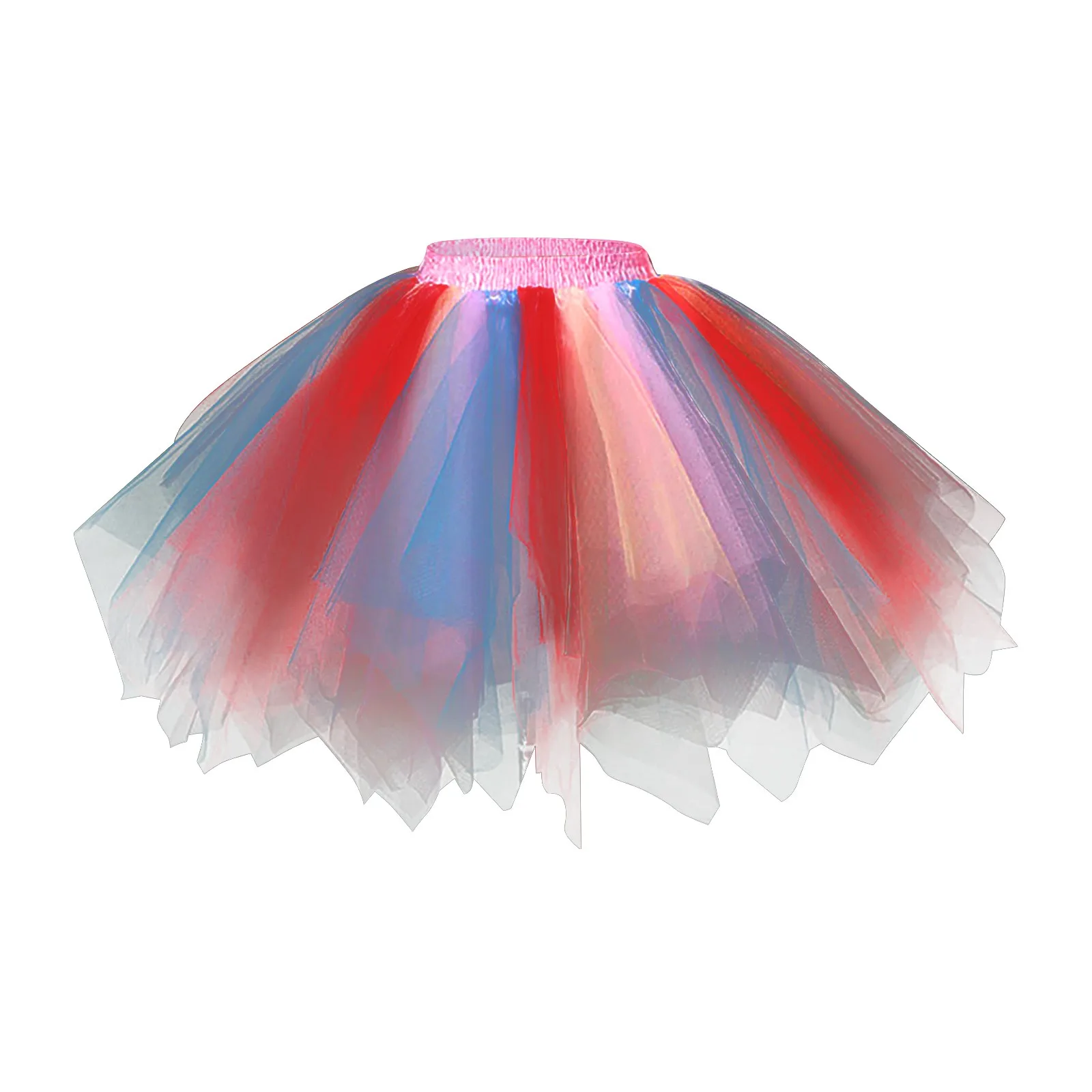 

Женское яркое Радужное платье-пачка с юбкой до локтя