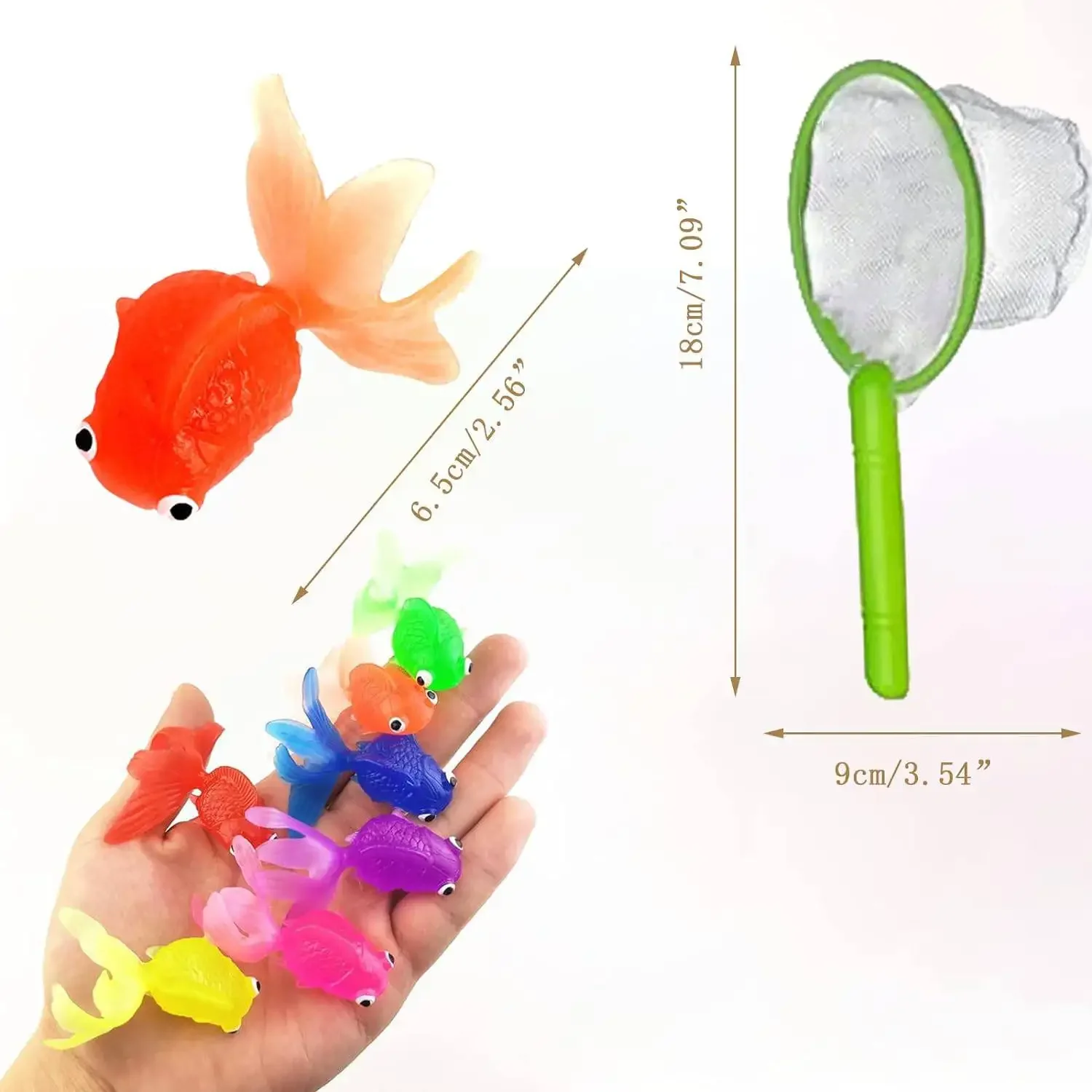 7pcs Fishing Bath Toy Set with Fishing Net Baby Bath Toys Water Toys Swimming Pool Games Gift for Kids Toddler Birthday Party 6