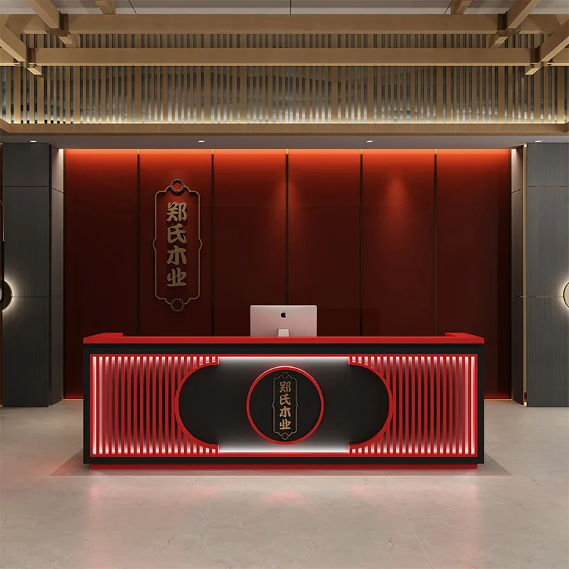 Fashion Commercial Checkout Counters Chinese Style Hot Pot Restaurant Checkout Counters High-end Elegant Furniture Kassa JT40C