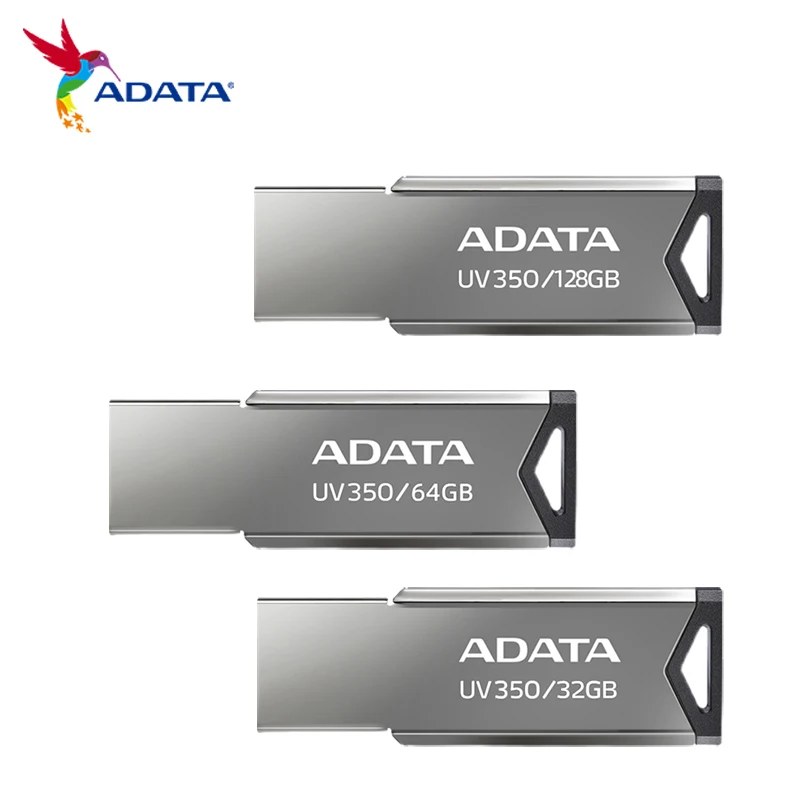 

100% Original ADATA USB 3.2 Flash Drive UV350 32GB 64GB 128GB Metal Memory Stick High Speed U Disk Pendrive For Computer