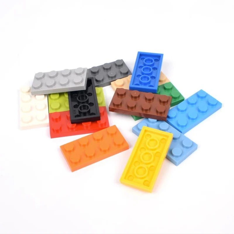 

MOC Parts 3020 Plate 2 x 4 Dots Compatible Bricks DIY Assmble Building Blocks Particle Kid Brain Puzzle Education Brick Toy Gift