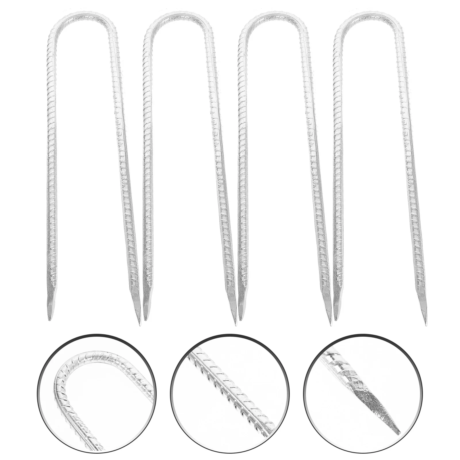 

4 шт. батут, тропический батут, искусственная планка, стразы для садоводства, лужайки, ландшафтные гвозди, оцинкованная сталь