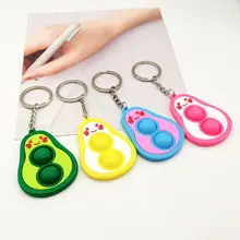

Kids Adults Simple Dimple Keychain Kawaii Anti Stress Reliefs Queeze Bubble Cartoon Fidget Toys For Children New Bag Gifts Items