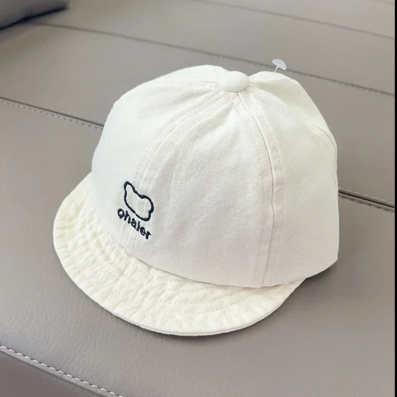 1 Piece Baby Baseball Cap for Boy Girl Simplicity Cartoon Bear Peak Cap for Toddler Spring Autumn Soft Sunshade Hat for 0-2 T