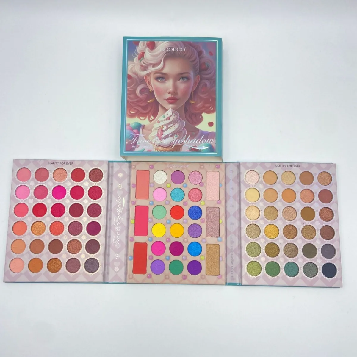 

IGOODCO Eyeshadow Palette 84 Color Pressed Glitter Shimmer Matte Green Eye Shadow Palett Neon Metallic Makeup Kawaii Cosmetics