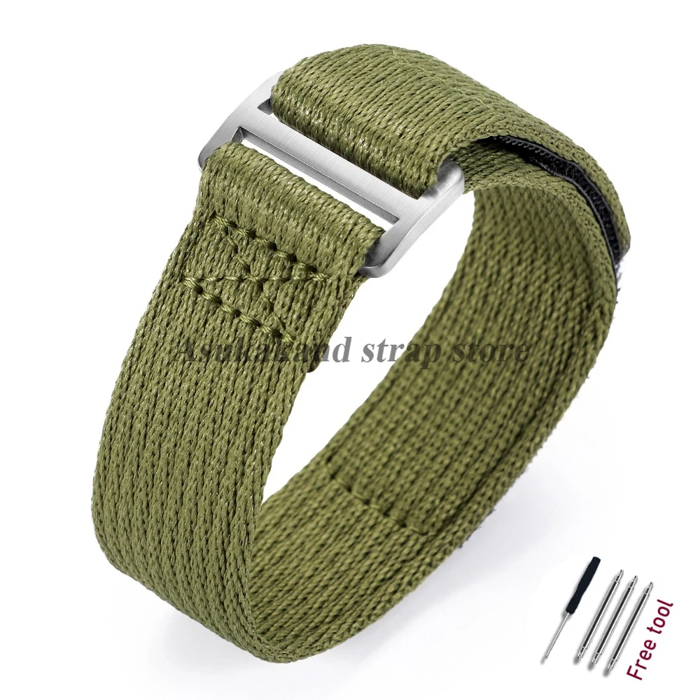 Nylon Sport Watch Strap - Military-Style Canvas Wrist Band