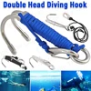 Double Head Diving Hook Drift Reef Hook Portable Stainless Steel Dive Underwater Hook Corrosion-Resistant Outdoor Accessories 1