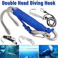 Double Head Diving Hook Drift Reef Hook Portable Stainless Steel Dive Underwater Hook Corrosion-Resistant Outdoor Accessories 1