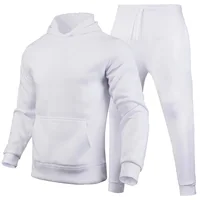 Ensemble de survêtement 2 pièces pour hommes et femmes, sweats à capuche décontractés, optique de document solide, pull et pantalon long, jogging Smile, sports trempés, automne, nouveau 3