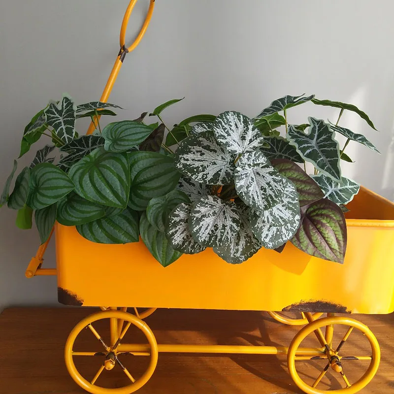 31in Large Fake Tropical Monstera Plants Artificial Palm Tree Plastic Leaf Water Plant for Office Desk Home Garden Greenery Deco
