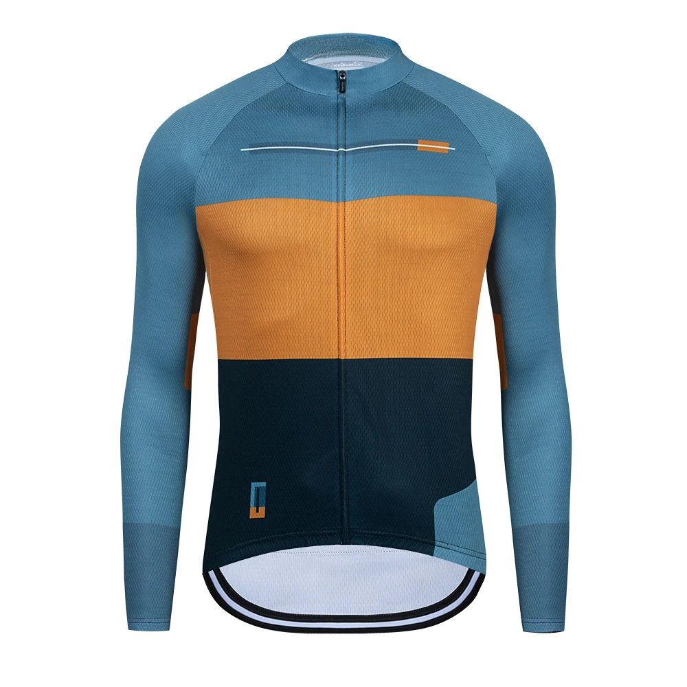 Maillot Cyclisme Homme ARSUXEO - Noir, Manches Longues, Fermeture éclair - Coupe Vent