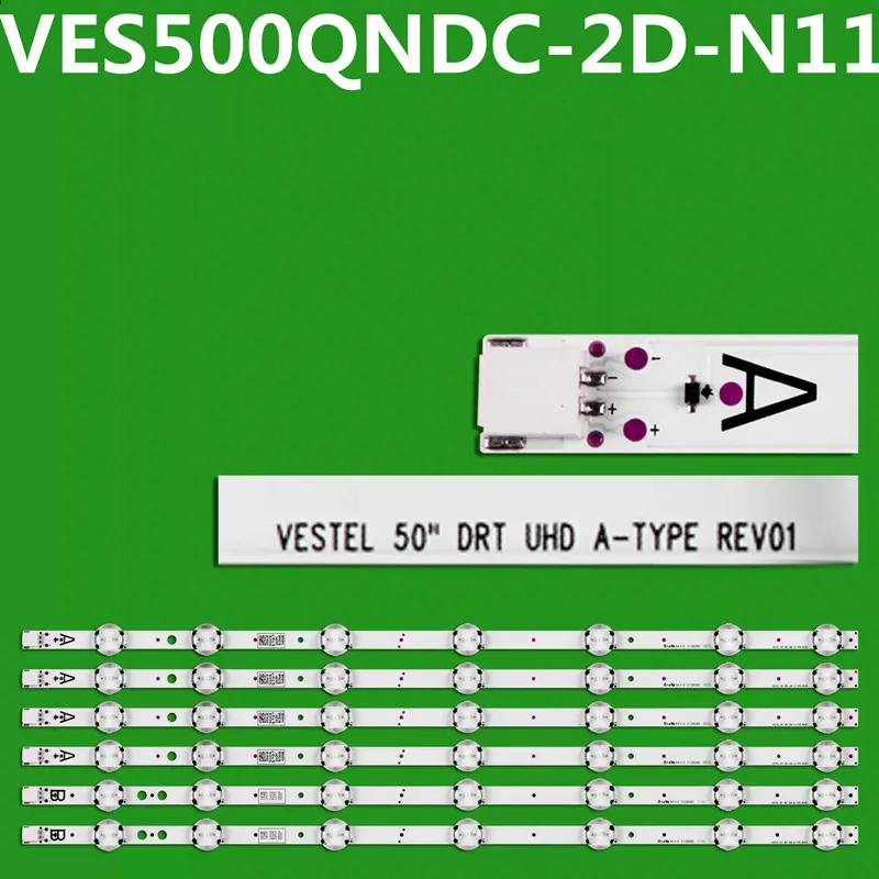 LED 백라이트 스트립, 50VL5A63DB, 50U6863DB, 50HK15T74U, 50HK6T74U, P50UP2038A, 50A08USB 베스텔용, 50 인치 UHD A/B VES500QNDC-2D-N