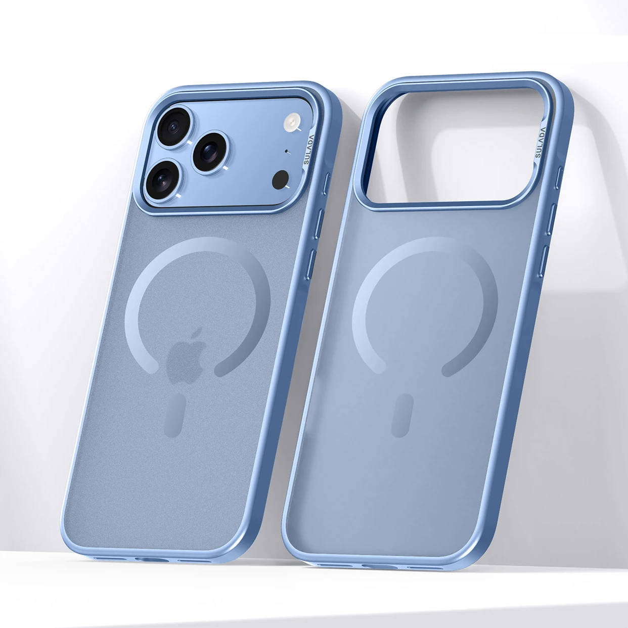 Luxury Alloy Lens Frame Matte MagSafe Translucent Hybrid Magnetic Shockproof Hard Cover