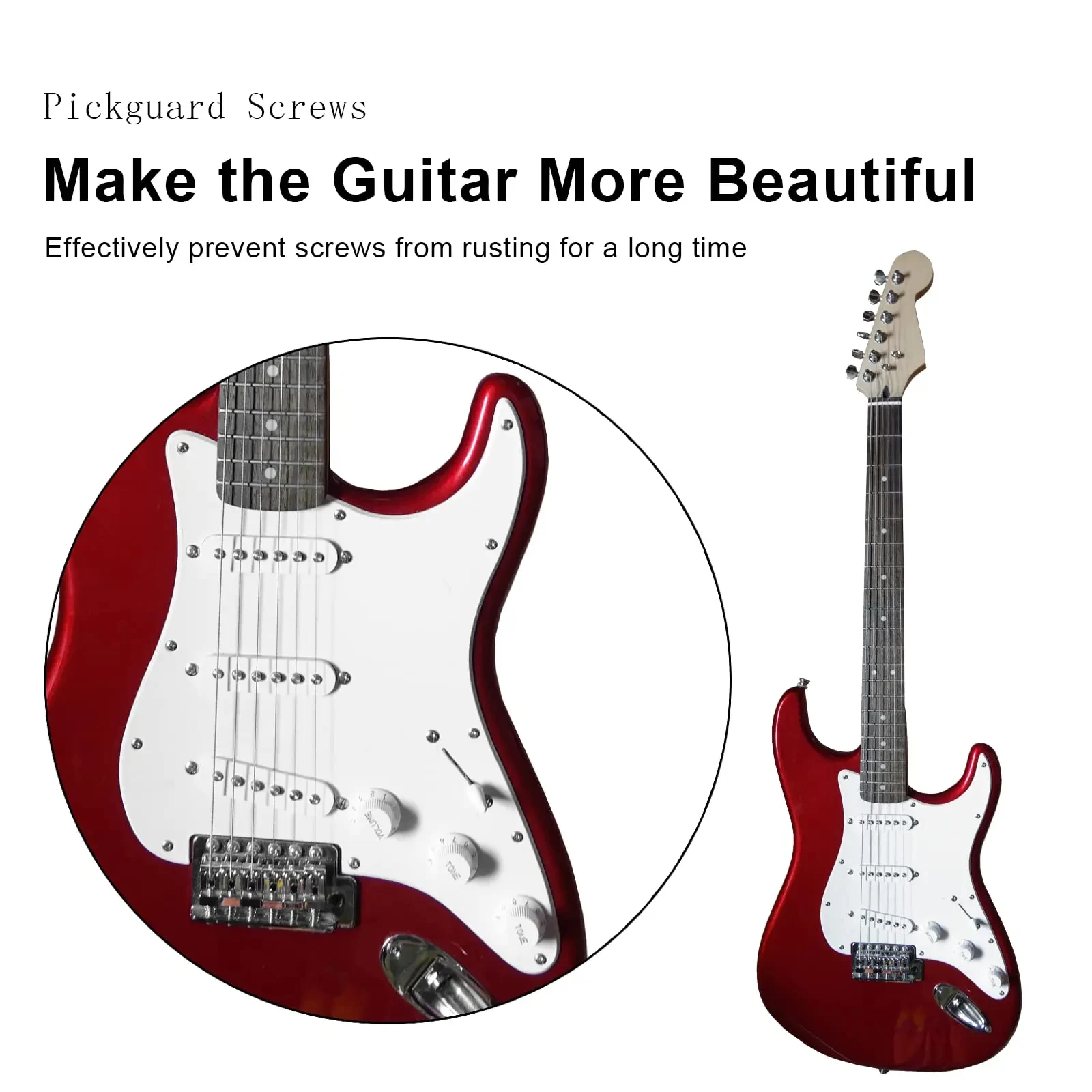 Electric Guitar Screws 50pcs/set 3x12mm Pickguard Backplate Assembly Accessories Electric Guitar Bass