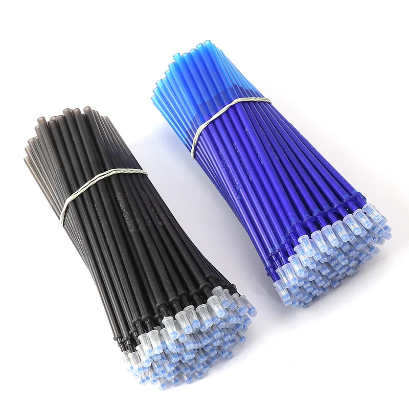 

100 Pcs Erasable Gel Pen Refill Rod Erasable Pen Refill 0.38mm Blue Black Ink Office School Stationery Writing Tool