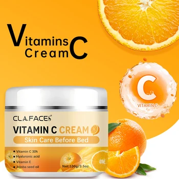 Retinolo Crema per il viso alla vitamina C Antirughe Idratante Acido ialuronico Crema per il viso alla vitamina C Cura della pelle Viso Illumina il tono della pelle 1