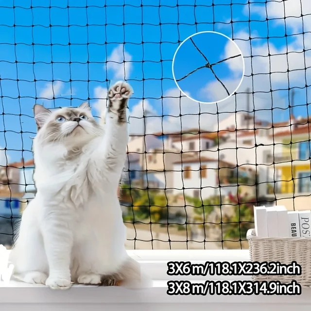 Balcony Netting for Pets Anti-Fall Mesh Cat Safety Fence for Patio Pet Guard Netting for Balcony Stairs Doorway Window Gate Deck Balcony Netting for Pets Anti-Fall Mesh Cat Safety Fence for Patio Pet Guard Netting for Balcony Stairs Doorway Window Gate Deck