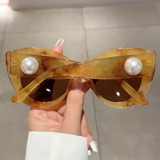 Gafas de sol estilo ojo de gato de gran tamaño Vintage 3