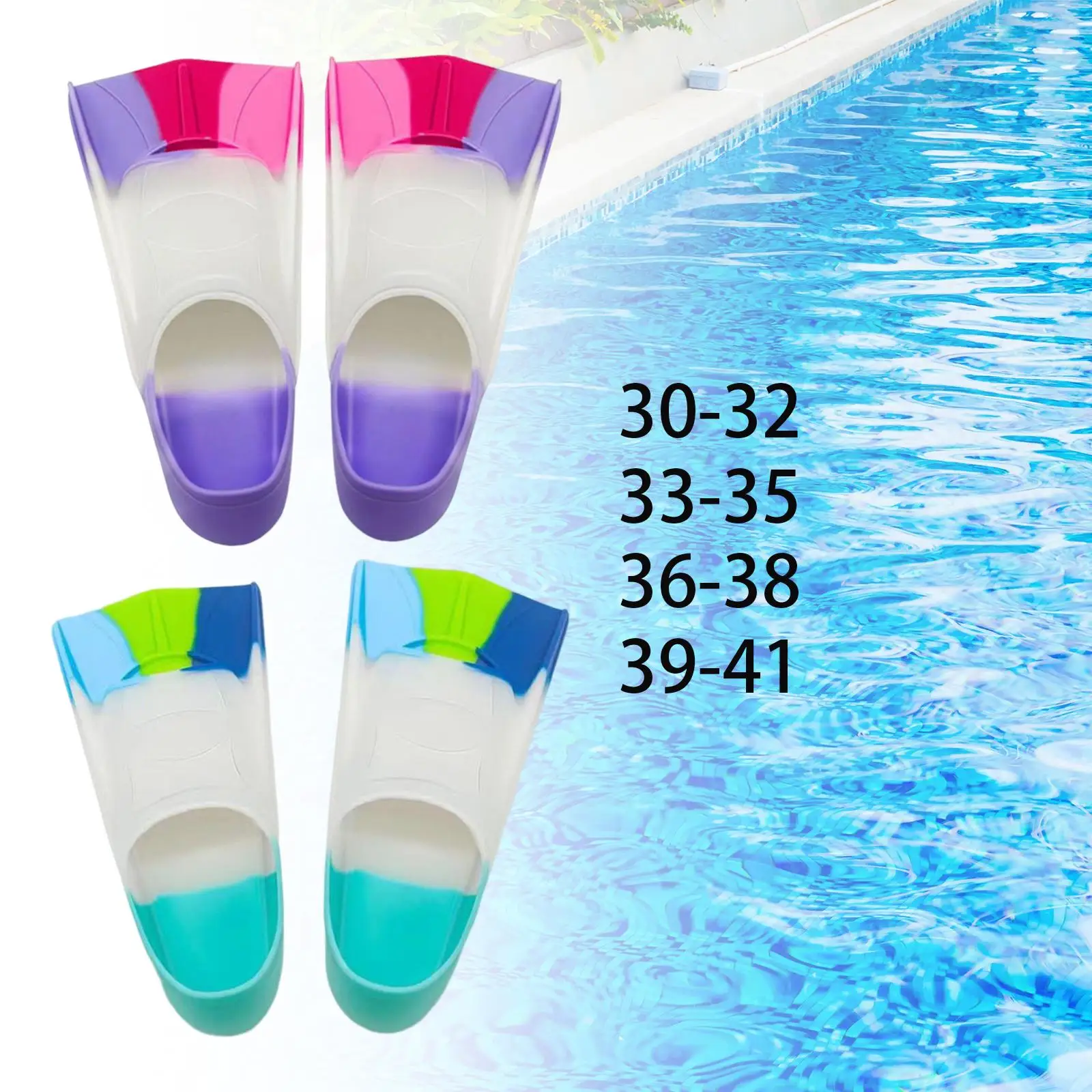 Kinder schwimmen Flossen Kurzflossen Training Lap Fins für Kinder Mädchen Jungen Anfänger Kids Swim Fins Short Fins Training Lap Fins for Kids Girls Boys Beginners