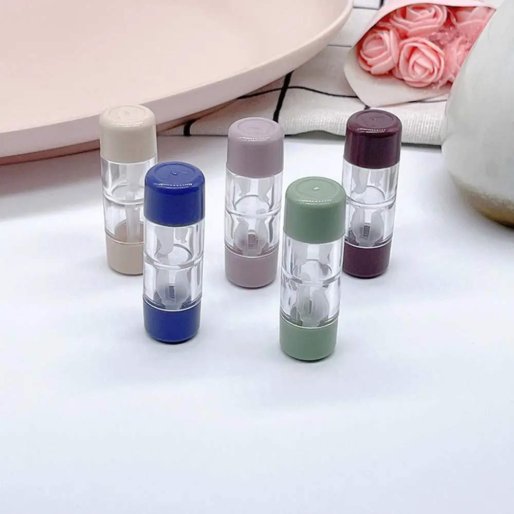 

High Quality Cute Mini Transparent Portable Capsule Shape Storage Eye Care Lenses Box Contact Lens Container Contact Lens Case