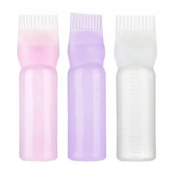 Barbiere Bottiglia per tintura Shampoo Applicatore di olio Pennello Applicatore per trattamento del cuoio capelluto Bottiglia Salon Home Strumenti per lo styling per la colorazione dei capelli fai da te