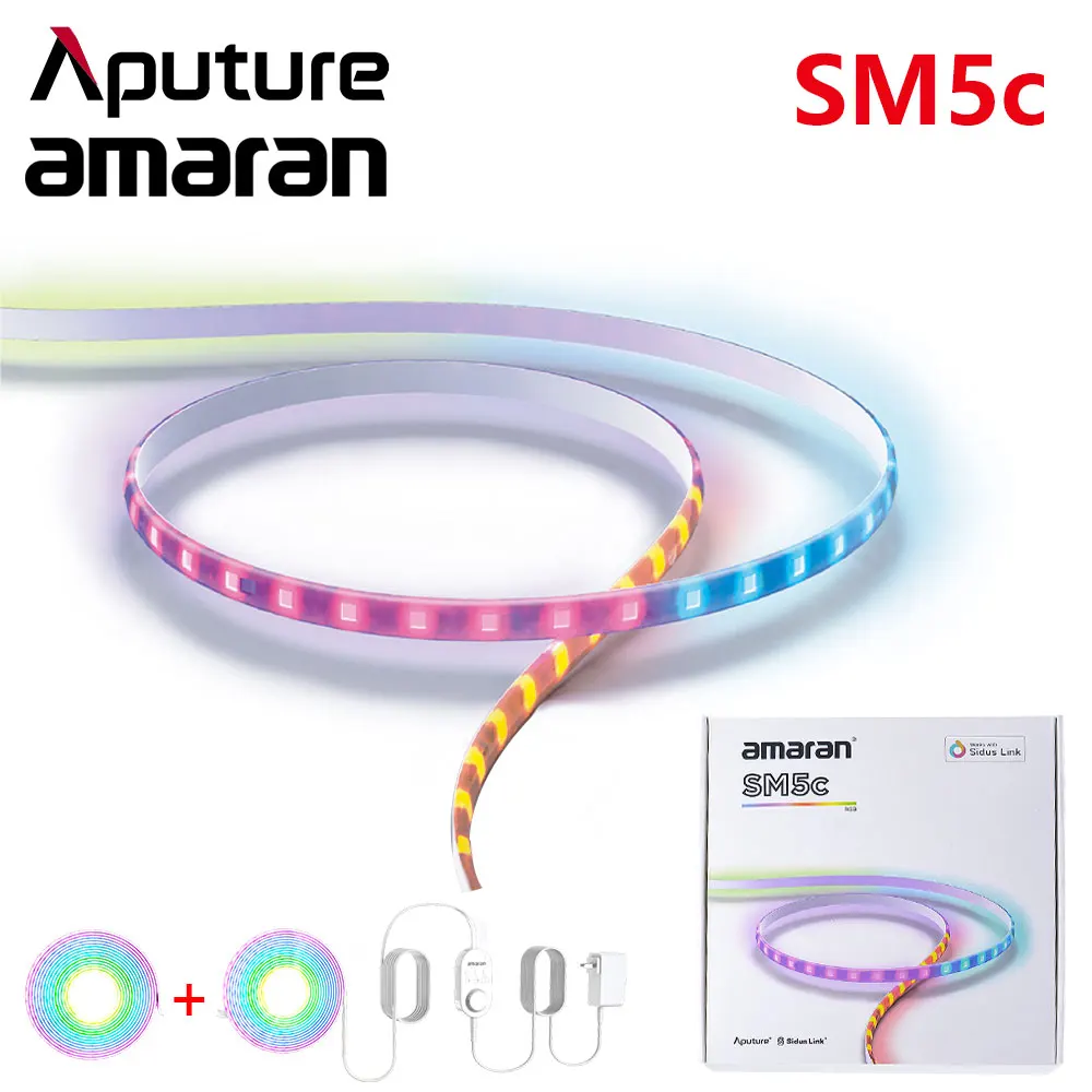 

Светодиодная лента Aputure Amaran SM5c RGB Smart Pixel, умное управление, 5 метров