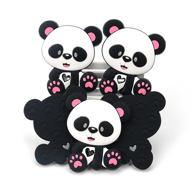 Panda Silicone Teether,Teething Toys for Baby