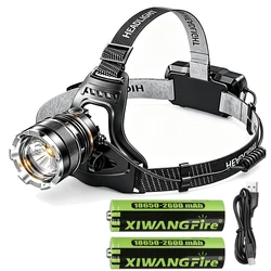 Ultra - Bright Rechargeable Headlamp with Extended Range (Zoom Sensor)