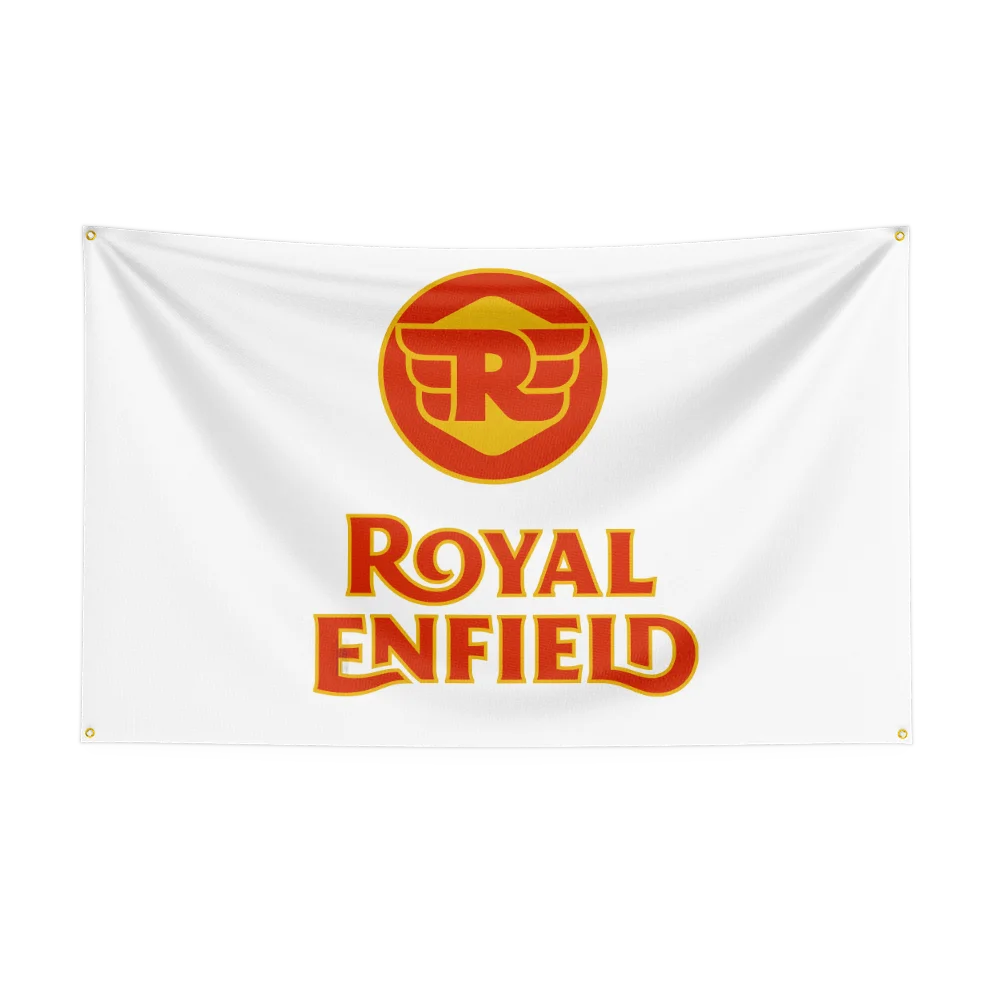 3x5 Ft Royal Enfields Motorcycle Racing Flag Polyester Printed Cars Flags Banner Tapestry for Room Garage Decor