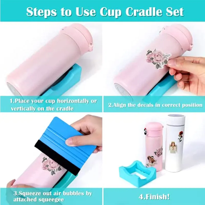 Mug Glass Cup Cradle Silicone Cup Holder With Builts-In Slot