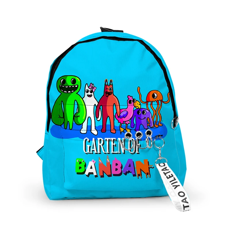 

Garten of Banban Keychain Backpack for Teenager Girls Trend Casual Schoolbag Cartoon Kids Backpacks Travel Bag Softback Rucksack