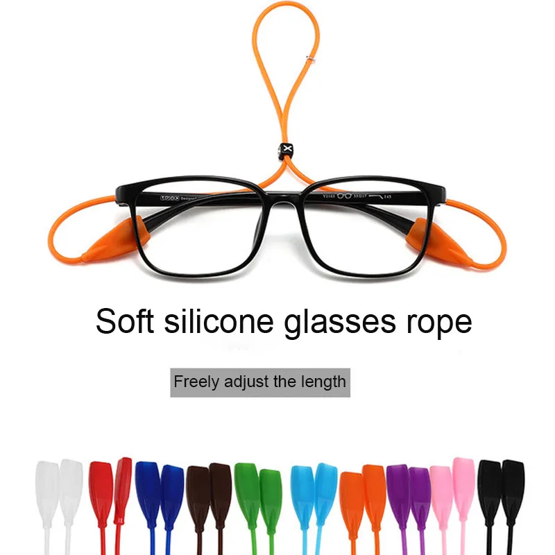 

Adjustable Elastic Silicone Eyeglasses Straps Sunglasses Chain Sports Anti-Slip String Glasses Ropes Band Cord Holder Safe